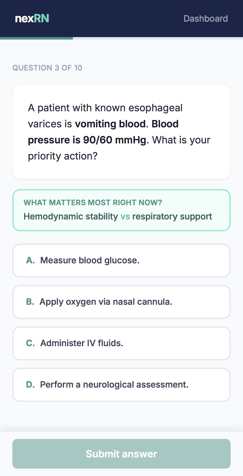 nexRN practice question